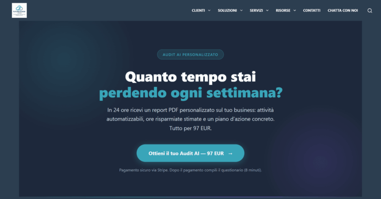 97 EUR per scoprire dove la tua azienda sta perdendo 30 ore al mese. Puro masochismo non farlo.